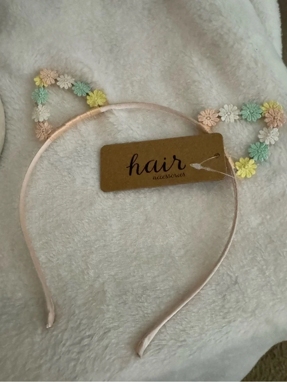 Haia Accessories Pastel Floral Cat Ear Headband - Pink, Yellow, Green